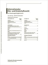 Produktbild: Internationales Ehe- und Kindschaftsrecht mit Staatsangeh&ouml;rigkeitsrecht