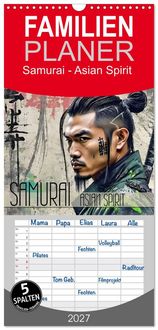 Produktbild: Familienplaner 2027 - Samurai - Asian Spirit mit 5 Spalten (Wandkalender, 21 x 45 cm) CALVENDO