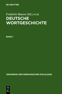 Produktbild: Deutsche Wortgeschichte. Band 1