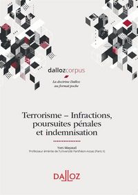 Produktbild: Terrorisme ; Infractions, Poursuites Penales et Indemnisation