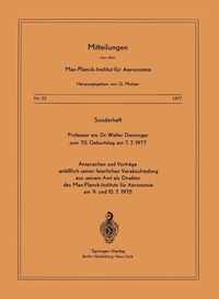 Produktbild: Sonderheft Professor em. Dr. Walter Dieminger Zum 70. Geburtstag Am 7.7.1977