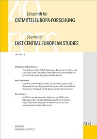 Produktbild: Zeitschrift f&uuml;r Ostmitteleuropa-Forschung (ZfO) 74/3 / Journal of East Central European Studies (JECES) 74/3