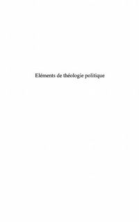 Produktbild: Elements de theologie politique
