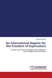 Produktbild: An International Regime for the Freedom of Expressions
