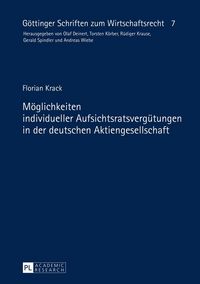 Produktbild: M&ouml;glichkeiten individueller Aufsichtsratsverg&uuml;tungen in der deutschen Aktiengesellschaft