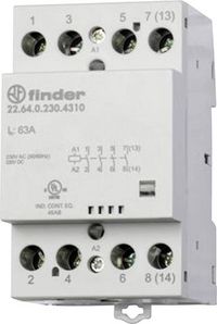 Produktbild: Finder 22.64.0.024.4710 Sch&uuml;tz 3 Schlie&szlig;er, 1 &Ouml;ffner 24 V/DC, 24 V/AC 63A 1St.