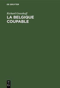Produktbild: La Belgique coupable
