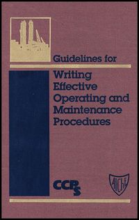 Produktbild: Guidelines for Writing Effective Operating and Maintenance Procedures