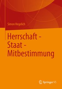 Produktbild: Herrschaft - Staat - Mitbestimmung