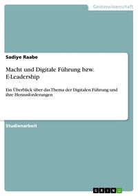 Produktbild: Macht und Digitale F&uuml;hrung bzw. E-Leadership