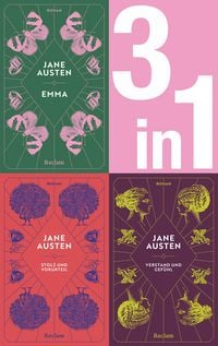 Produktbild: Jane Austen: Drei Romane in einem E-Book (3-in-1-Bundle). Emma, Stolz und Vorurteil, Verstand und Gef&uuml;hl (Sinn und Sinnlichkeit)