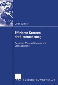 Bild vom Artikel Effiziente Grenzen der Unternehmung vom Autor Ulrich Winkler