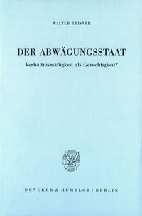 Produktbild: Der Abw&auml;gungsstaat.