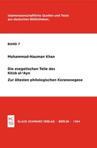 Produktbild: Die exegetischen Teile des Kitab al-'Ayn