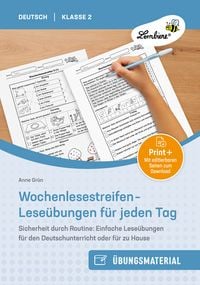Produktbild: Wochenlesestreifen - Lese&uuml;bungen f&uuml;r jeden Tag