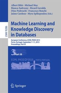 Produktbild: Machine Learning and Knowledge Discovery in Databases