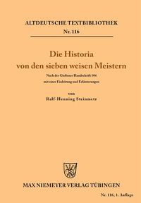Produktbild: Die Historia von den sieben weisen Meistern und dem Kaiser Diocletianus