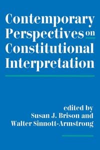 Produktbild: Contemporary Perspectives On Constitutional Interpretation