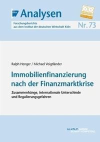 Produktbild: Immobilienfinanzierung nach der Finanzmarktkrise
