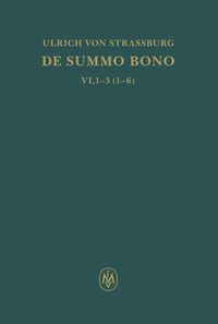 Produktbild: De summo bono. Liber VI, Tractatus 1-3,6