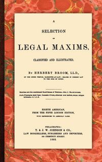 Produktbild: A Selection of Legal Maxims