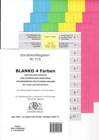 Bild vom Artikel DürckheimRegister® BLANKO-FARBE Beschreibbar für Gesetzestexte mit Stichworten vom Autor Constantin Dürckheim