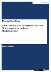 Produktbild: After-Sales-Services. Prozessübersicht und Mengengerüst anhand einer Musterfallstudie