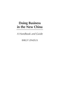 Produktbild: Doing Business in the New China