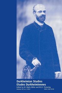 Produktbild: Durkheimian Studies/&Eacute;tudes Durkheimiennes