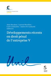 Produktbild: Développements récents en droit pénal de l'entreprise V