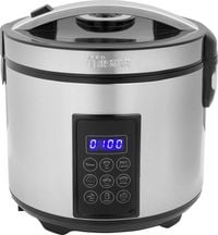 Produktbild: Tristar RK-6138 Dampfgarer mit Display, Reiskochfunktion, Antihaftbeschichtung, mit Messbecher, Timerfunktion Stahl