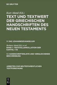 Produktbild: 1. Teststellenkollation der Kapitel 1-10
