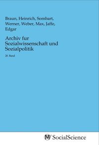 Produktbild: Archiv fur Sozialwissenschaft und Sozialpolitik
