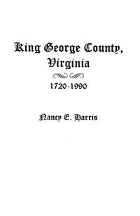 Produktbild: King George County, Virginia 1720-1990