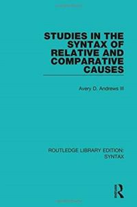 Produktbild: Studies in the Syntax of Relative and Comparative Causes