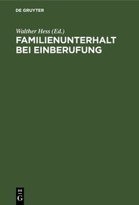 Produktbild: Familienunterhalt bei Einberufung