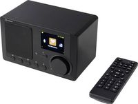 Produktbild: Renkforce RF-IR-MONO2 Internet Tischradio Internet Bluetooth&reg;, Internetradio, DLNA Inkl. Fernbedienung, DLNA-f&auml;hig, Weckfunktion Black