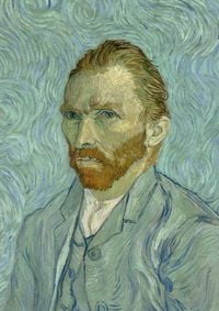 Produktbild: Notizbuch A4 blanko Hardcover - Motiv "Selbstportr&auml;t" Vincent van Gogh - 100 Seiten
