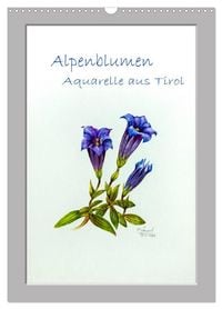 Produktbild: Alpenblumen Aquarelle aus Tirol (Wandkalender 2026 DIN A3 hoch), CALVENDO Monatskalender