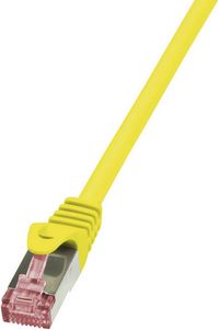 Bild vom Artikel LogiLink CQ2037S RJ45 Netzwerkkabel, Patchkabel CAT 6 S/FTP 1.00 m Gelb Flammwidrig, mit Rastnasenschutz 1 St. vom Autor 