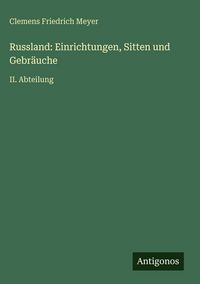 Produktbild: Russland: Einrichtungen, Sitten und Gebr&auml;uche