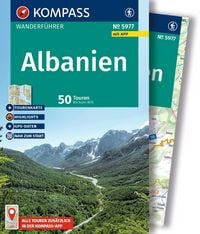 Produktbild: KOMPASS Wanderf&uuml;hrer Albanien, 50 Touren mit Extra-Tourenkarte