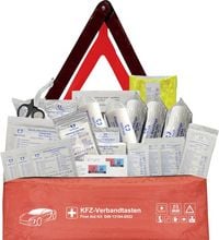 Produktbild: besTreat 3 in 1 Car first aid kit Verbandtasche Inkl. Warndreieck Bus, Wohnmobile, Pkw, SUV (L x B x H) 130 x 440 x 60 mm EN 14683 DIN 13164 1 St.