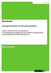 Produktbild: Energieautarkie in Privathaushalten