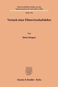 Produktbild: Versuch einer Filmwirtschaftslehre.