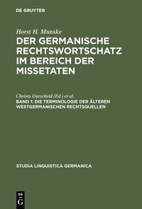 Produktbild: Die Terminologie der &auml;lteren westgermanischen Rechtsquellen