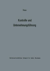 Produktbild: Kontrolle und Unternehmungsf&uuml;hrung