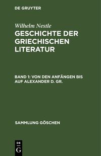 Produktbild: Von den Anf&auml;ngen bis auf Alexander d. Gr.