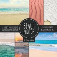 Produktbild: Beach Photos Scrapbook Paper Pad 8x8 Scrapbooking Kit for Papercrafts, Cardmaking, DIY Crafts, Summer Aesthetic Design, Multicolor