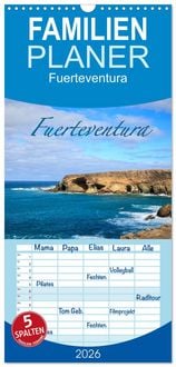 Produktbild: Familienplaner 2026 - Fuerteventura mit 5 Spalten (Wandkalender, 21 x 45 cm) CALVENDO